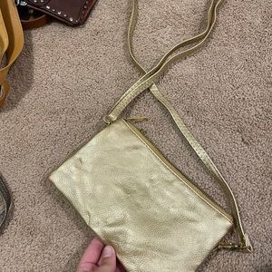 Small boutique gold crossbody purse